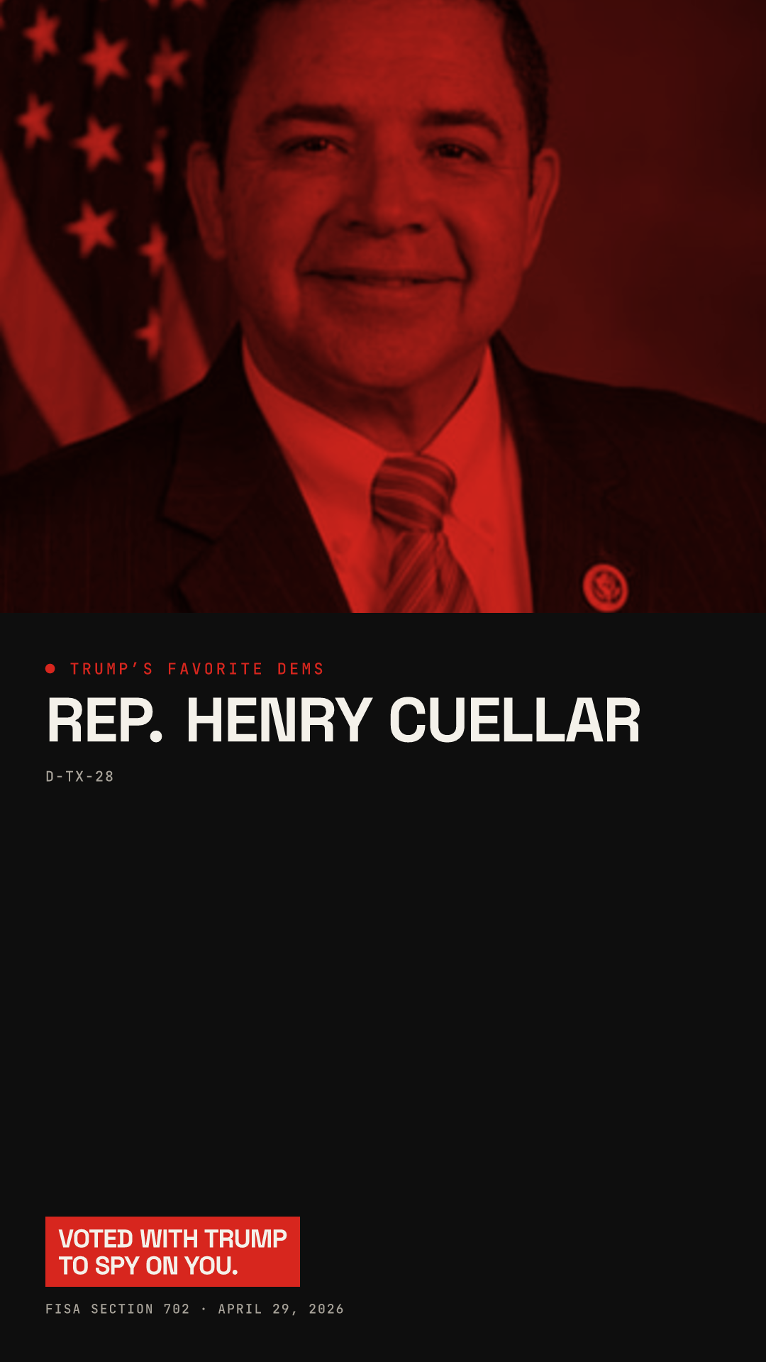Henry Cuellar share card