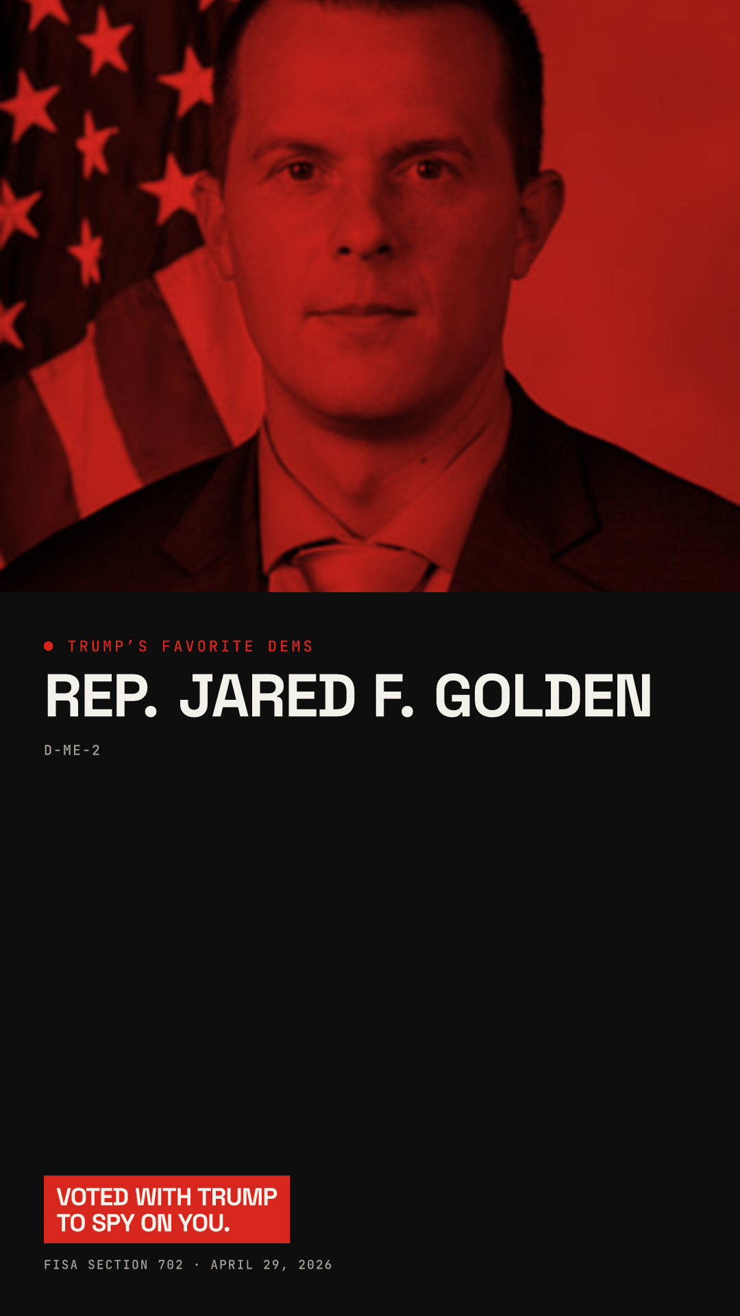 Jared F. Golden share card