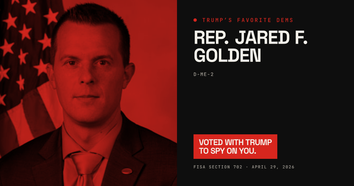 Jared F. Golden share card
