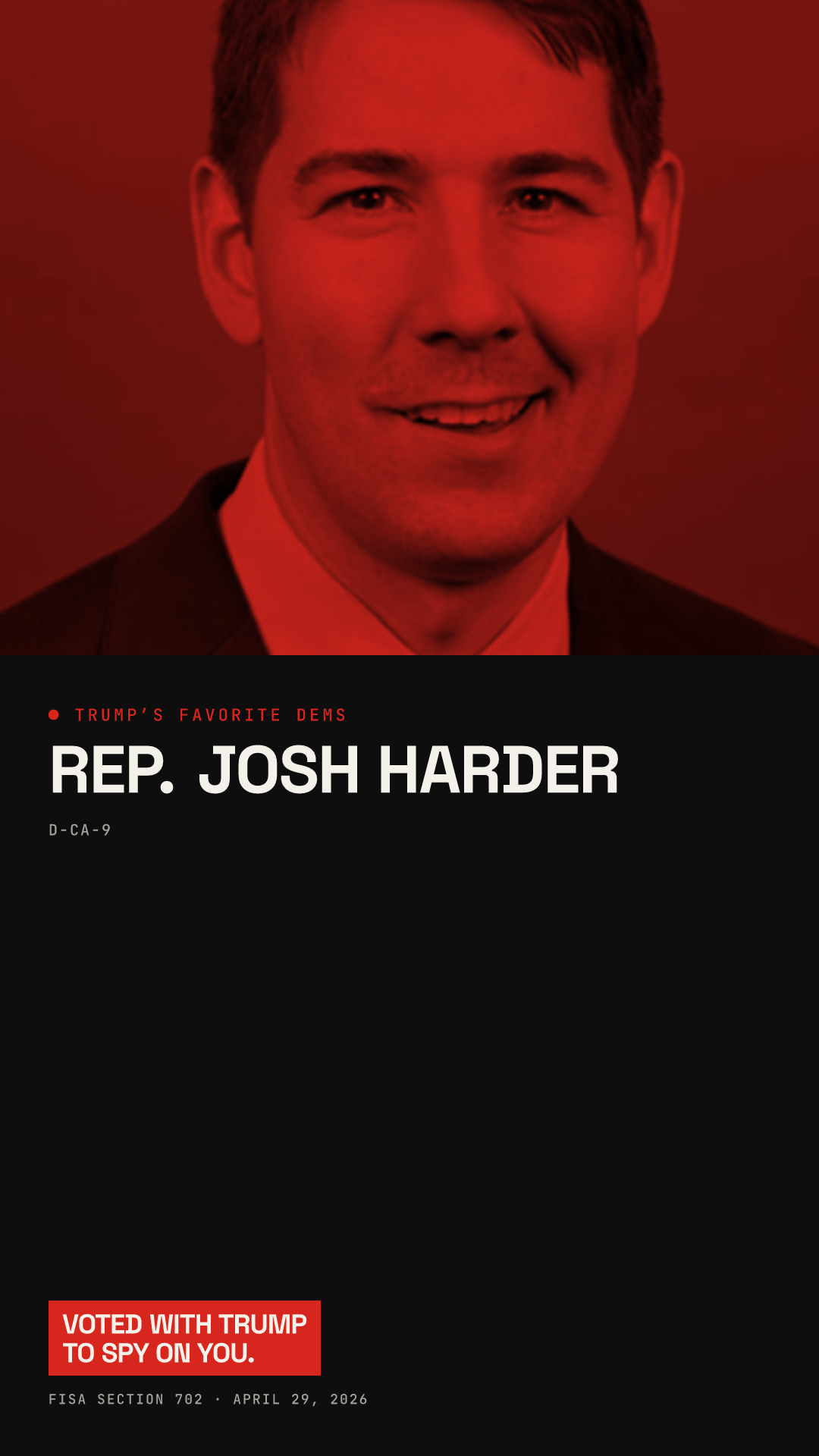 Josh Harder share card