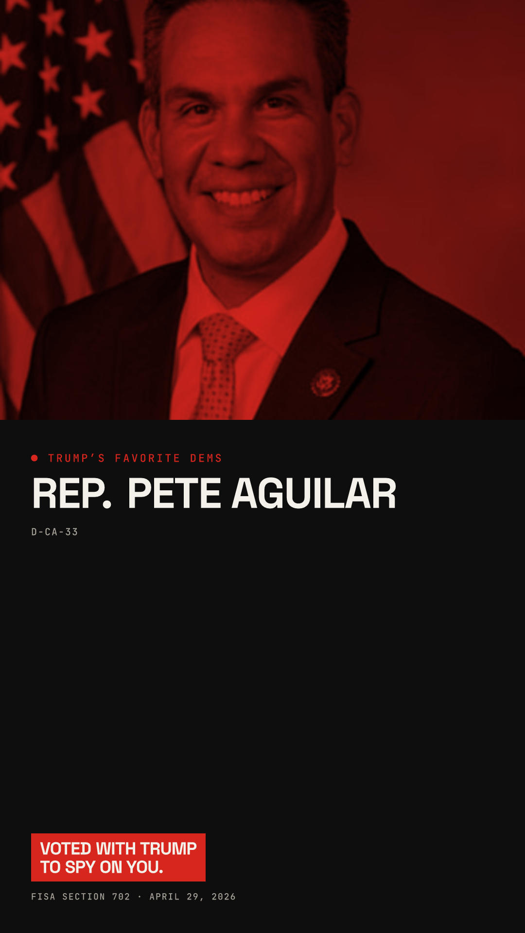 Pete Aguilar share card