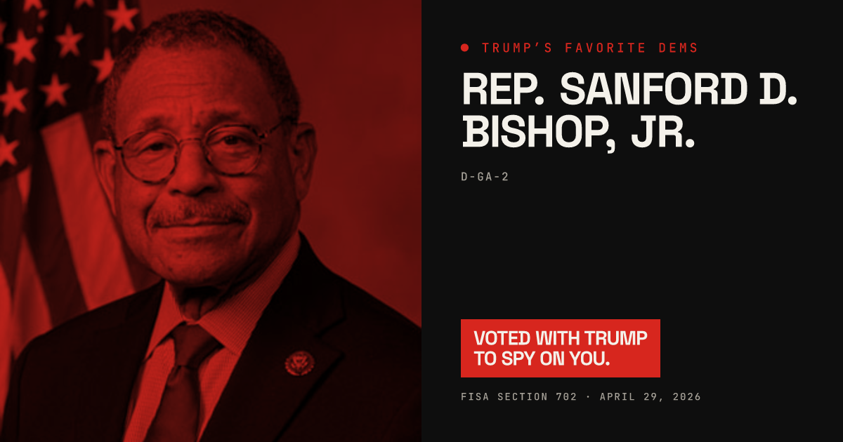 Sanford D. Bishop, Jr. share card